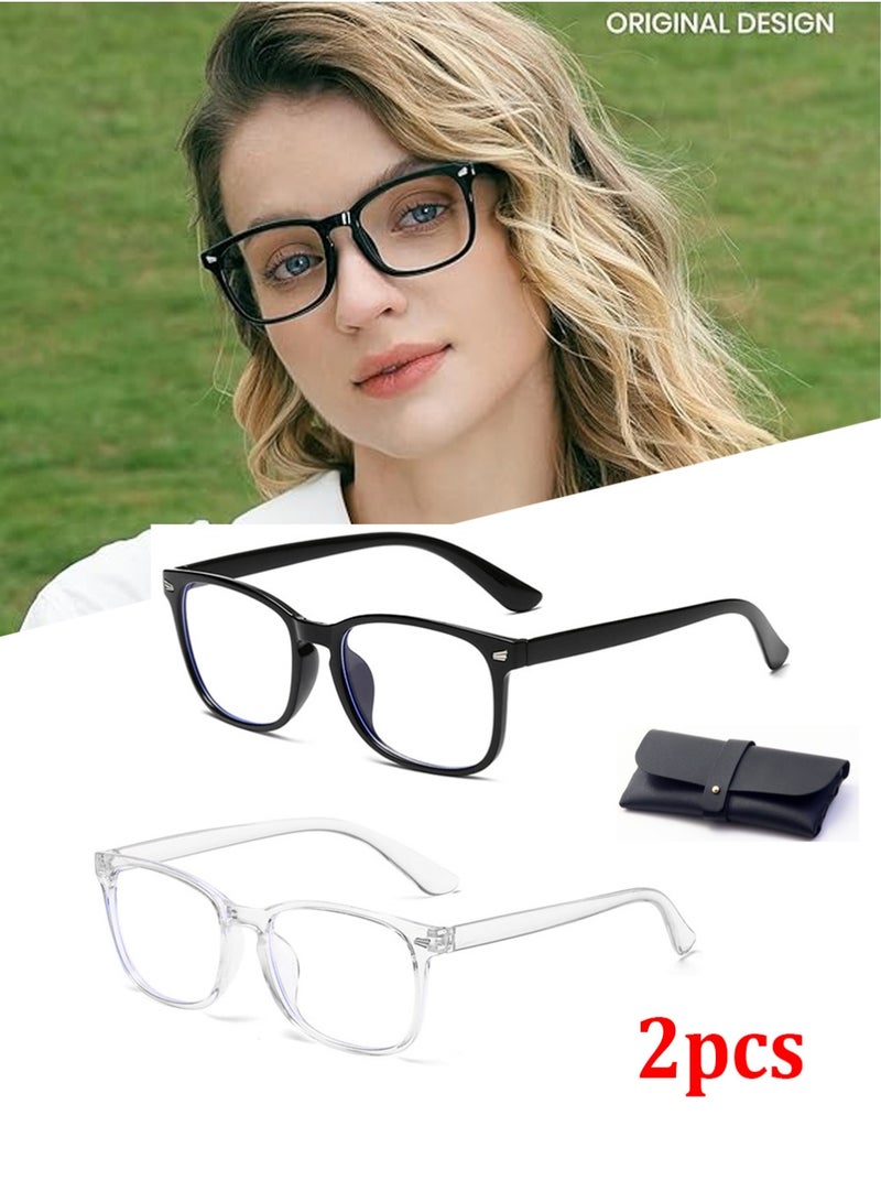YOUGE Blue Light Glasses for Men and Women, Filter Blue-light Blocking Eyeglasses Ultra Light Reading TV PC Phone Computer Fashion Gaming Eye Glasses - Image 1